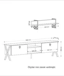 שידת טלוויזיה ושולחן סלון תואם