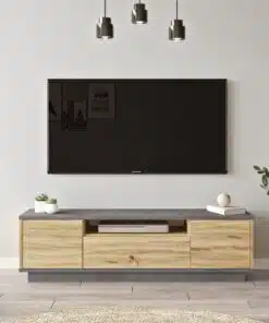 מזנון 140 סמ אפור ועץ במבצע