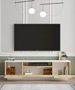 מזנון טלוויזיה עם אחסון אורך 140 סמ