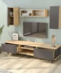 מזנון לסלון עם ארוניות אחסון