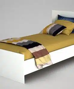 מיטת יחיד לבנה