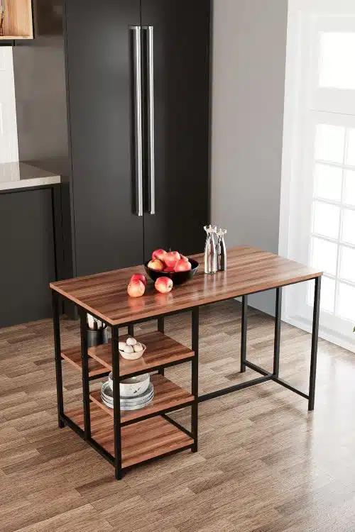 שולחן אי למטבח עם מדפים - שולחן אי למטבח עם מדפים במבצע - כל הרהיטים שולחן אי למטבח עם מדפים