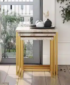 שולחן לסלון בצבע זהב