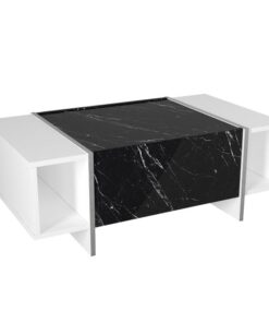 שולחן סלון דמוי שיש שחור