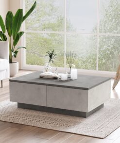 שולחן סלון מלבני בצבע אפור