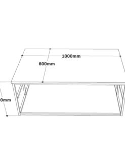 שולחן סלון מלבני רוחב 100 סמ