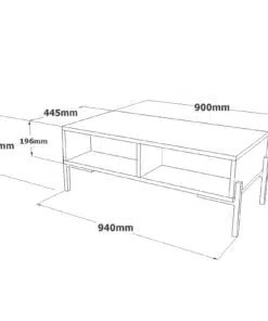 שולחן סלון רוחב 90