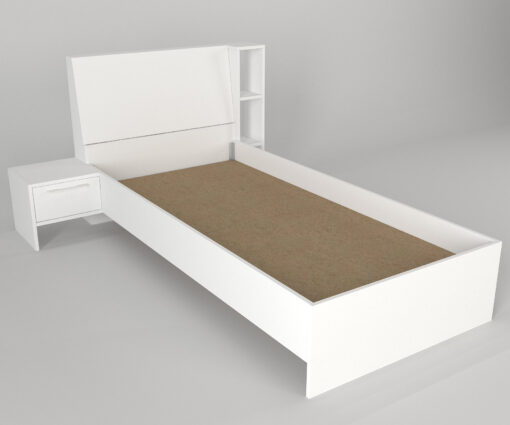 מיטה רוחב 90 בצבע לבן