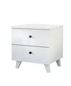 שידת צד לבנה לחדר שינה בצבע לבן סטייל מאסטר