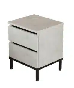 שידת צד מיטה בצבע אפור במבצע