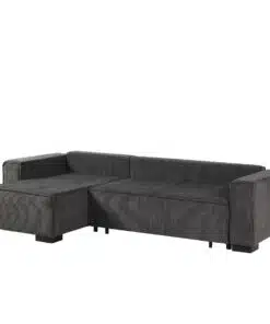 סלון בבד אפור נפתח למיטה זוגית