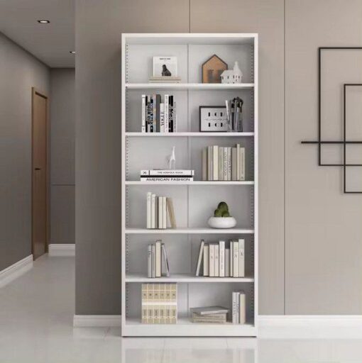 ארון ספרים לסלון בצבע לבן