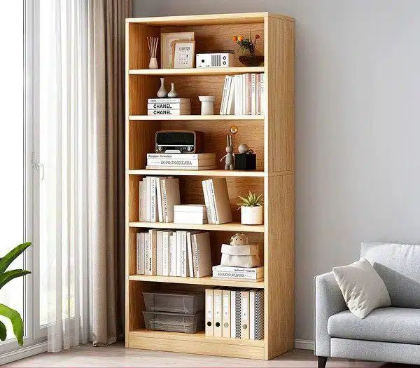ספריית מדפים מעץ - ארון ספרים רוחב 60 ס"מ - כוורת אחסון סטייל מאסטר רהיטים - רהיטים איכותיים לבית ולמשרד ספריית מדפים מעץ