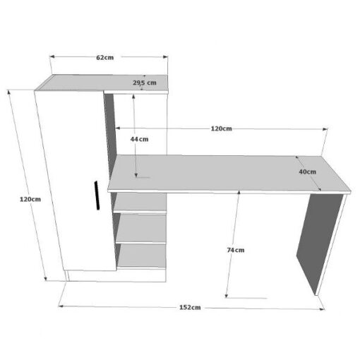 שולחן כתיבה מעוצב עם שטח אחסון