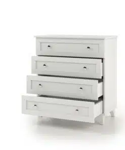 שידת מגירות לבנה