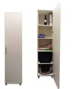 ארון מדפים רוחב 40 סמ לבן