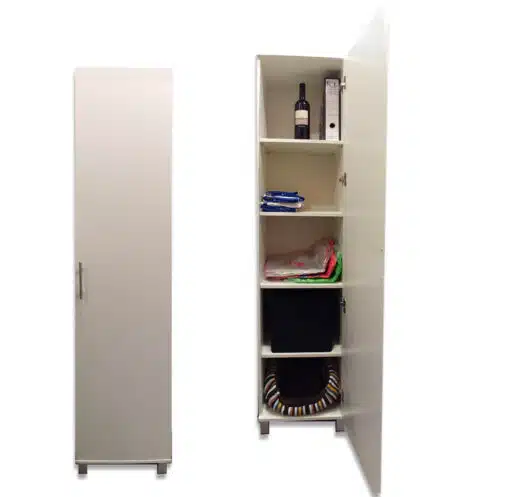 ארון מדפים רוחב 40 סמ לבן
