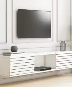 מזנון צף בצבע לבן בעיצוב מודרני - רוחב 160