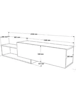 מזנון לסלון 2 מטר