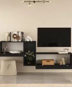 מזנון שחור צף לסלון