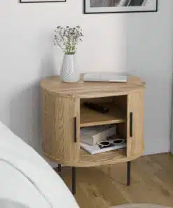 שידת צד מיטה מעוצבת מעץ