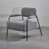 כורסא מעוצבת בבד אפור
