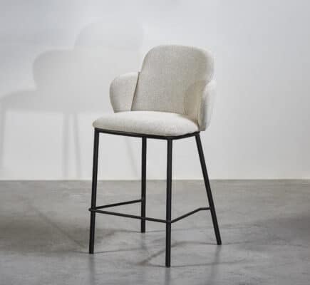 כסא בר יוקרתי ונוח בצבע בז