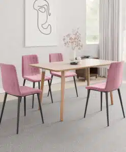 כסאות לפינת אוכל בצבע ורוד