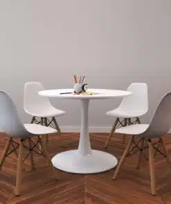 שולחן ישיבות עגול לבן