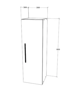 ארון מטבח עליון קלפה למטבח אפור