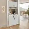 ארון עליון למטבח רוחב 80 סמ בצבע לבן