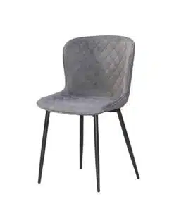כסא פינת אוכל אפור מעוינים