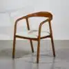 כיסא אוכל מעץ טיק מלא