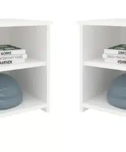 שידת לילה פתוחה בצבע לבן