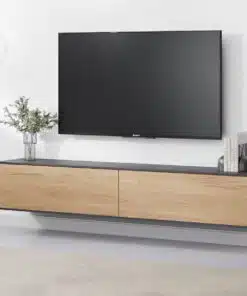 מזנון טלוויזיה צף 160 סמ אלון משולב שחור
