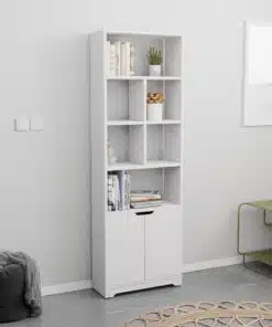 כוננית מעוצבת לסלון לבן