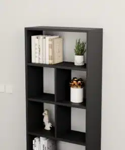 כוננית ספרים מעוצבת שחור