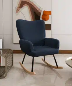 כורסת נדנדה לסלון בצבע כחול
