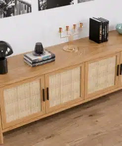 מזנון ראטן רוחב 160 בעיצוב נורדי