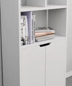 ספריית מדפים מודרנית לבן