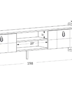 שידת טלוויזיה מעוצבת לסלון