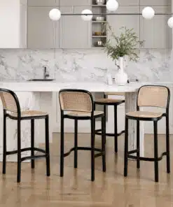 כסאות בר ראטן שחור