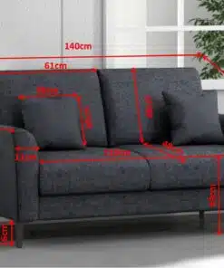 ספה דו מושבית אפור כהה מבצע לרכישה אנוליין