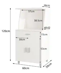 ארון למטבח רוחב 60 למיקרוגל או לטוסטר אובן וארונית אחסון