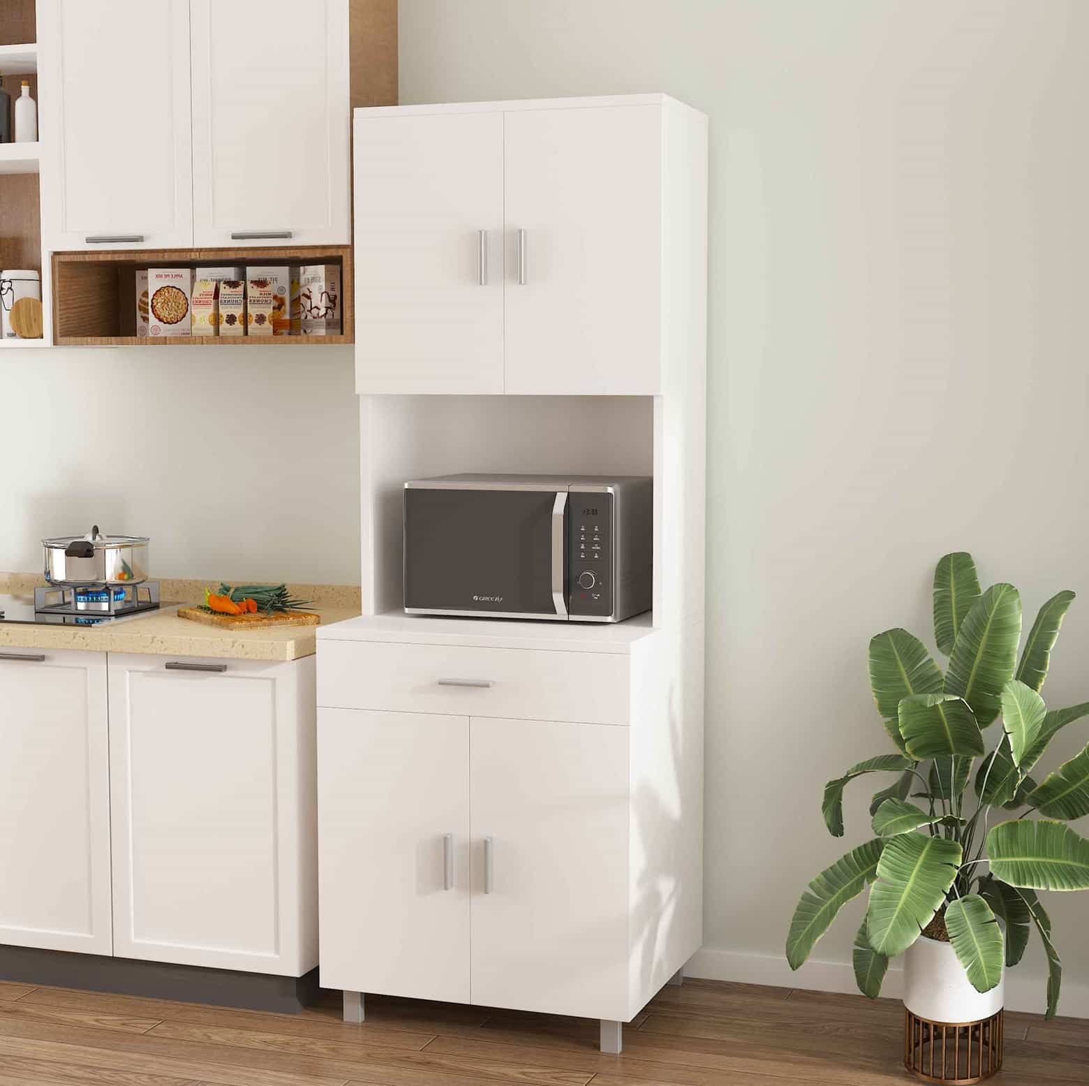 ארון מטבח עומד למיקרוגל - ארון למטבח ושירות למיקרוגל גבוה - ארונות סטייל מאסטר רהיטים - רהיטים איכותיים לבית ולמשרד ארון מטבח עומד למיקרוגל