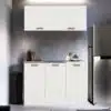 ארונות מטבח מוכנים מטר ועשרים עם ארונות קלאפה עליונים
