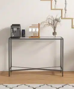 קונסולה לכניסה לבית רוחב מטר זכוכית ומתכת