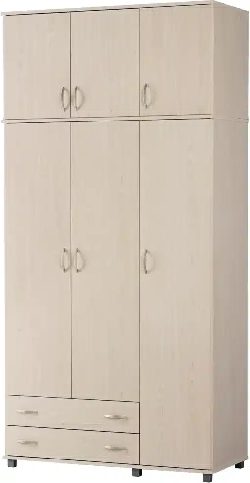 ⁦ארון 3 דלתות ו-2 מגירות לילדים - ארון בגדים 3 דלתות רוחב 119 ס"מ⁩ – תמונה ⁦7⁩