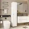 ארון שירות צר בצבע לבן