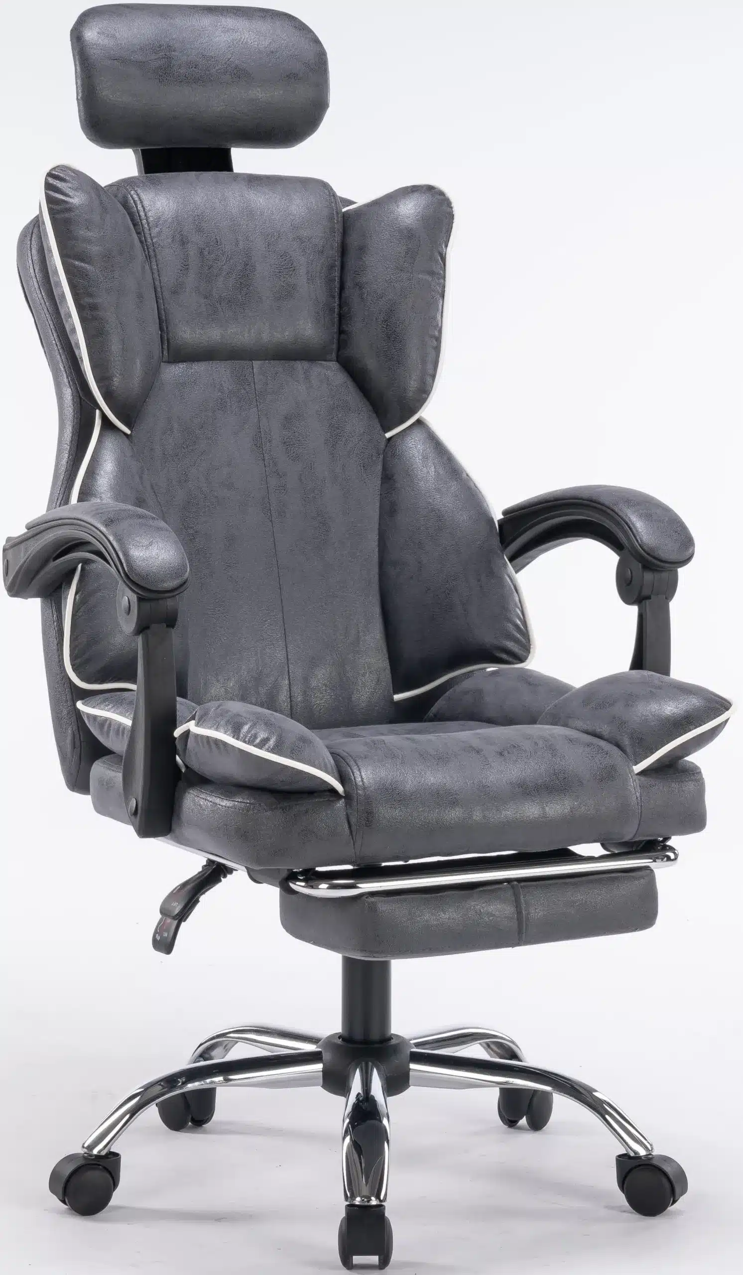 כסא מנהלים מרופד מעור - כיסא מנהלים עם הדום – נוחות ארגונומית מושלמת - כסא מחשב סטייל מאסטר רהיטים - רהיטים איכותיים לבית ולמשרד כסא מנהלים מרופד מעור